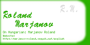 roland marjanov business card